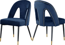 Load image into Gallery viewer, Akoya Navy Velvet Dining Chair image
