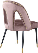 Load image into Gallery viewer, Akoya Pink Velvet Dining Chair
