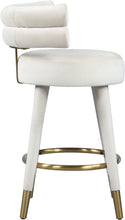 Load image into Gallery viewer, Fitzroy Cream Velvet Counter Stool
