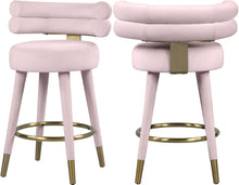 Load image into Gallery viewer, Fitzroy Pink Velvet Counter Stool image
