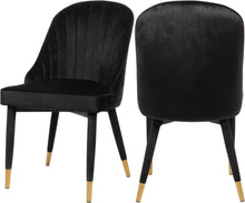 Load image into Gallery viewer, Belle Black Velvet Dining Chair image
