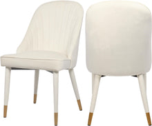 Load image into Gallery viewer, Belle Cream Velvet Dining Chair image
