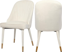 Load image into Gallery viewer, Belle Cream Velvet Dining Chair

