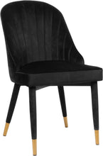 Load image into Gallery viewer, Belle Black Velvet Dining Chair
