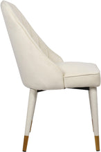 Load image into Gallery viewer, Belle Cream Velvet Dining Chair
