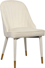 Load image into Gallery viewer, Belle Cream Velvet Dining Chair
