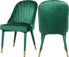 Load image into Gallery viewer, Belle Green Velvet Dining Chair image
