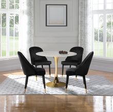 Load image into Gallery viewer, Belle Black Velvet Dining Chair
