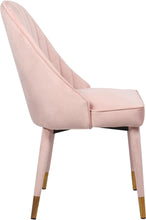 Load image into Gallery viewer, Belle Pink Velvet Dining Chair
