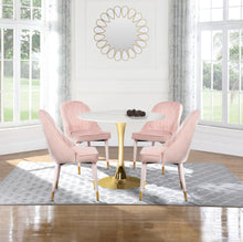 Load image into Gallery viewer, Belle Pink Velvet Dining Chair
