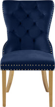 Load image into Gallery viewer, Carmen Navy Velvet Dining Chairs (2)
