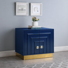 Load image into Gallery viewer, Cosmopolitan Navy Lacquer Side Table
