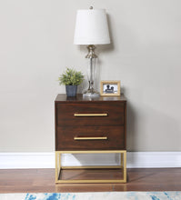 Load image into Gallery viewer, Maxine Cherry / Gold Night Stand
