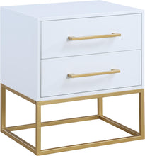 Load image into Gallery viewer, Maxine White / Gold Night Stand image
