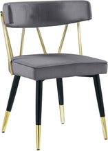 Load image into Gallery viewer, Rheingold Grey Velvet Dining Chair
