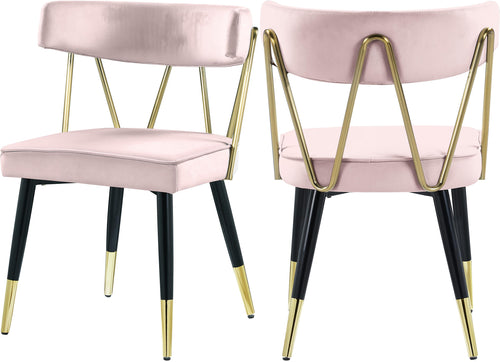 Rheingold Pink Velvet Dining Chair image