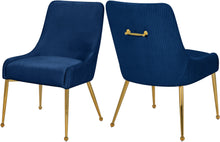 Load image into Gallery viewer, Ace Navy Velvet Dining Chair image

