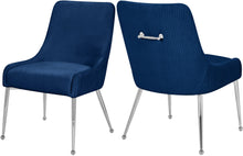 Load image into Gallery viewer, Ace Navy Velvet Dining Chair
