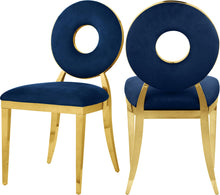 Load image into Gallery viewer, Carousel Navy Velvet Dining Chair image
