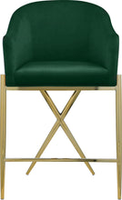 Load image into Gallery viewer, Xavier Green Velvet Counter Stool
