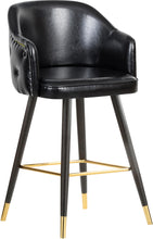 Load image into Gallery viewer, Barbosa Black Faux Leather Counter/Bar Stool
