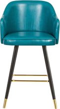 Load image into Gallery viewer, Barbosa Blue Faux Leather Counter/Bar Stool
