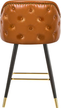 Load image into Gallery viewer, Barbosa Cognac Faux Leather Counter/Bar Stool
