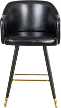 Load image into Gallery viewer, Barbosa Black Faux Leather Counter/Bar Stool
