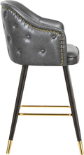 Load image into Gallery viewer, Barbosa Grey Faux Leather Counter/Bar Stool

