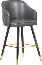 Load image into Gallery viewer, Barbosa Grey Faux Leather Counter/Bar Stool
