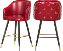 Load image into Gallery viewer, Barbosa Red Faux Leather Counter/Bar Stool image
