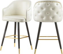 Load image into Gallery viewer, Barbosa White Faux Leather Counter/Bar Stool image
