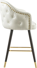Load image into Gallery viewer, Barbosa White Faux Leather Counter/Bar Stool
