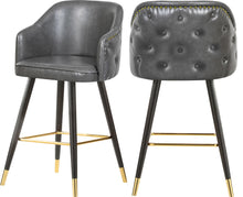 Load image into Gallery viewer, Barbosa Grey Faux Leather Counter/Bar Stool image
