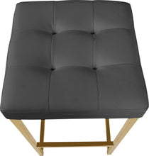 Load image into Gallery viewer, Nicola Grey Faux Leather Stool
