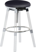 Load image into Gallery viewer, Venus Black Faux Leather Adjustable Stool image

