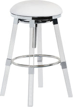 Load image into Gallery viewer, Venus White Faux Leather Adjustable Stool image
