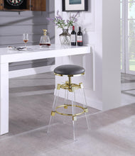 Load image into Gallery viewer, Venus Grey Faux Leather Adjustable Stool
