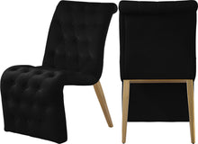 Load image into Gallery viewer, Curve Black Velvet Dining Chair image
