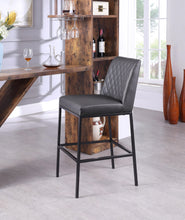 Load image into Gallery viewer, Bryce Grey Faux Leather Stool
