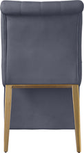 Load image into Gallery viewer, Curve Grey Velvet Dining Chair
