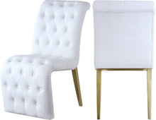 Load image into Gallery viewer, Curve White Faux Leather Dining Chair image
