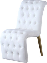 Load image into Gallery viewer, Curve White Faux Leather Dining Chair

