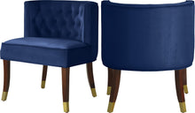 Load image into Gallery viewer, Perry Navy Velvet Dining Chair image
