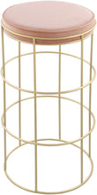 Load image into Gallery viewer, Rebar Pink Velvet Counter Stool
