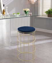 Load image into Gallery viewer, Rebar Navy Velvet Counter Stool
