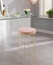 Load image into Gallery viewer, Rebar Pink Velvet Counter Stool
