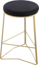 Load image into Gallery viewer, Tres Black Velvet Counter Stool image
