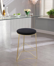 Load image into Gallery viewer, Tres Black Velvet Counter Stool
