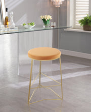 Load image into Gallery viewer, Tres Mango Velvet Counter Stool
